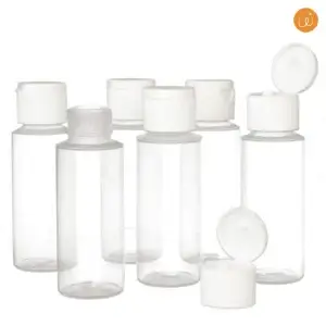Travel Size Clear Plastic Empty Squeeze Bottles with Flip Cap